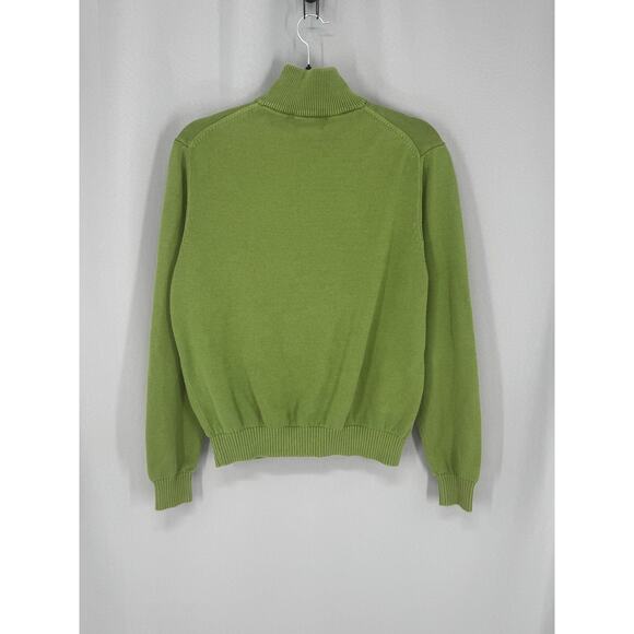 Vtg Brooks Brothers Sweater Mens Small Green 3/4 Zip Pima Cotton Preppy Academia - Picture 3 of 9